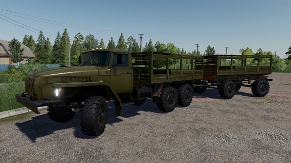 Мод «Урал 4320 и Прицеп» для Farming Simulator 2019
