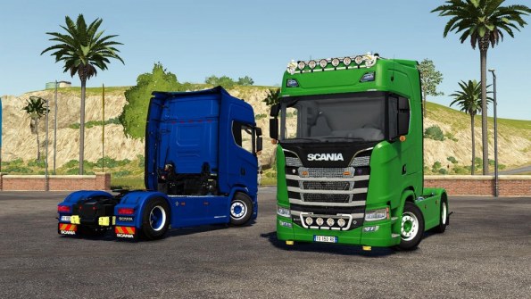 Мод тягач «Scania S580 V8» для Farming Simulator 2019