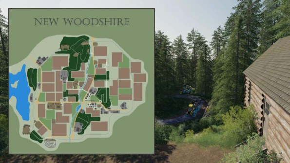 Карта:«New Woodshire» для Farming Simulator 2019