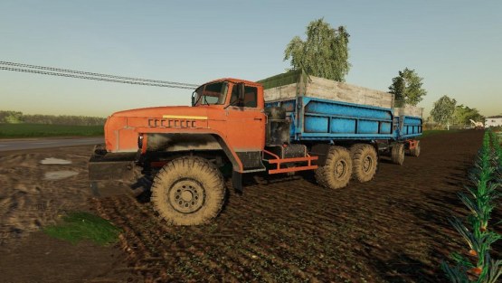 Мод «Урал 4320 СельХоз и Прицеп» для Farming Simulator 2019