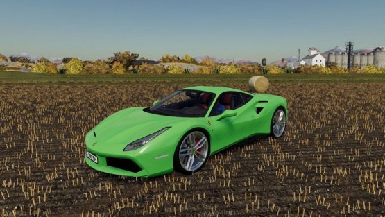 Мод «Ferrari 488 GTB» для Farming Simulator 2019