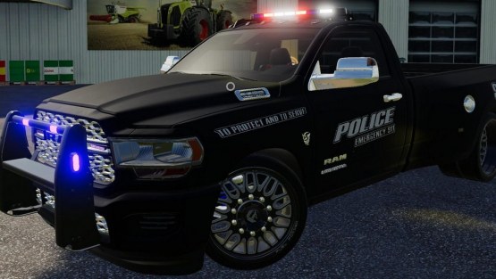 Мод «Dodge Hell Truck Police Edition» для Farming Simulator 2019