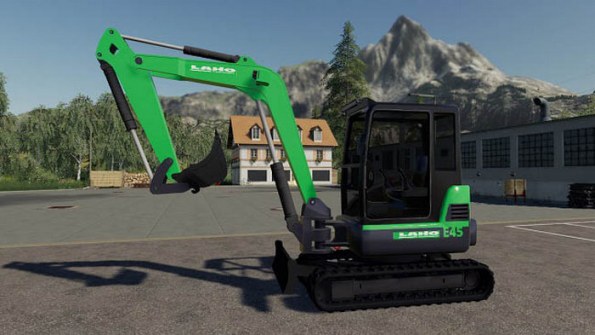 Мод «LAHO mini excavator (E45 Bobcat)» для Farming Simulator 2019