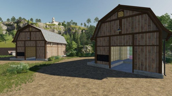 Мод «Bale Storage Barns» для Farming Simulator 2019