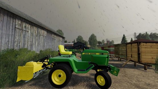 Мод «John Deere 332 Lawn Tractor With Lawn Mower And Garden» для Farming Simulator 2019