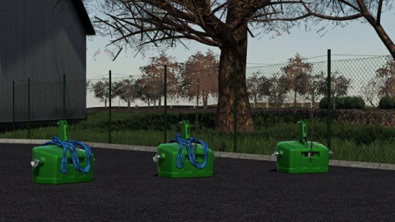 Мод «John Deere Gewicht 900kg» для Farming Simulator 2019