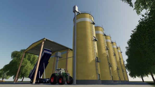 Мод «Concrete Silos» для Farming Simulator 2019