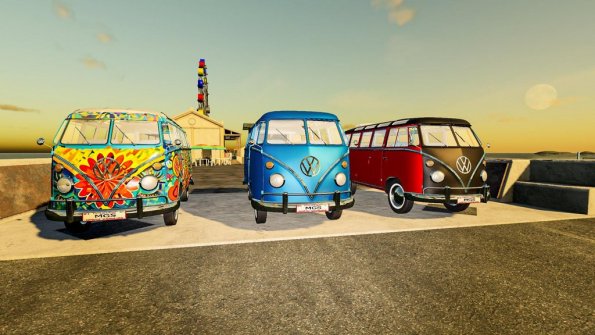 Мод «Volkswagen Van Hippy Style» для Farming Simulator 2019