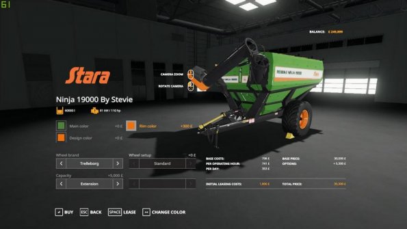 Мод «Auger Wagons By Stevie Update» для Farming Simulator 2019