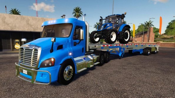Мод «Freightliner Cascadia Evolution 113 Day Cab» для Farming Simulator 2019