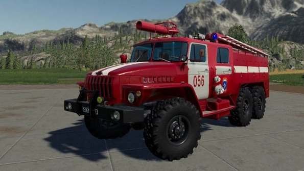 Мод «Урал 43202 Пожарный» для Farming Simulator 2019