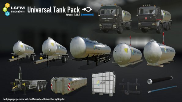 Мод «LSFM Universal Tank Pack» для Farming Simulator 2019