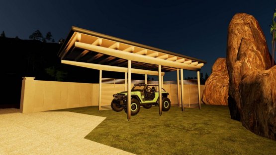Мод «Wooden Carport» для Farming Simulator 2019