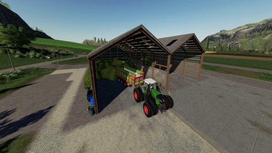 Мод «Twin Silage Shed» для Farming Simulator 2019