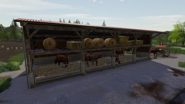 Мод «Cattle Barn With Strawstage» для Farming Simulator 2019