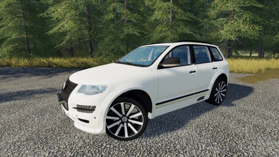 Мод «Volkswagen Touareg R50 Белый» для Farming Simulator 2019
