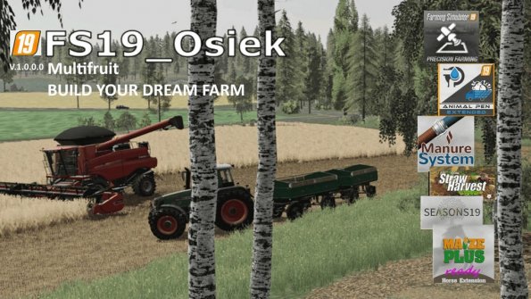 Карта «Osiek» для Farming Simulator 2019
