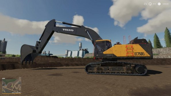 Мод «Volvo EC-750EL Mining Excavator» для Farming Simulator 2019