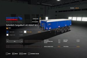 Мод «Schmitz CargoBull S.KI Heavy 8.5 Semi Tipper» для Farming Simulator 2019 4