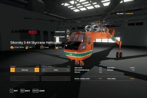 Мод «S64 Skycrane / Stiller Fire Support» для Farming Simulator 2019 2