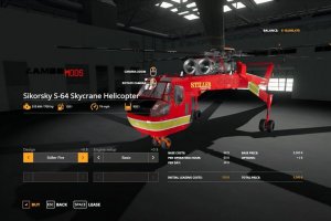 Мод «S64 Skycrane / Stiller Fire Support» для Farming Simulator 2019 3