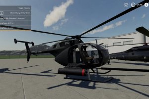 Мод «MH6 Little Bird helicopter» для Farming Simulator 2019 2