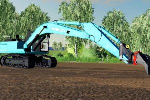 Мод «Kobelco SK210 Rototilt» для Farming Simulator 2019 3